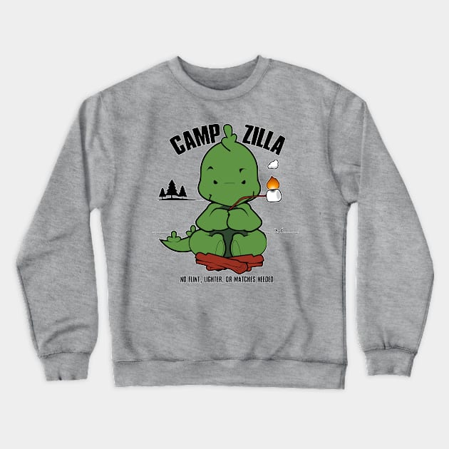 Camp Godzilla Crewneck Sweatshirt by Spikeani